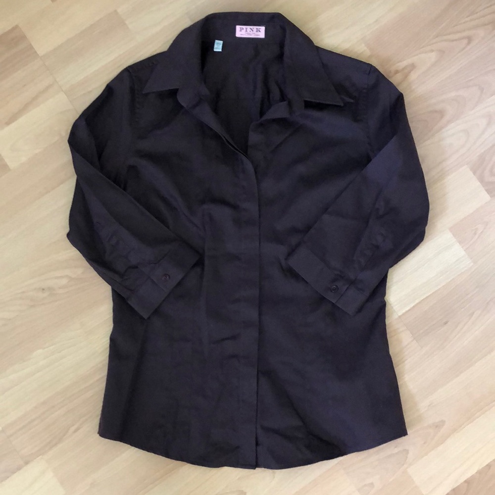 Thomas Pink 3/4 Sleeve Button Down
